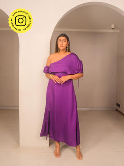 WHY SO BLUE - Freya Modal Cocktail Purple Dress