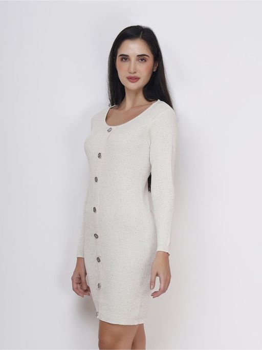 Buy Joe Hazel Women Cream Colour Sylvie Bodycon Dress Online