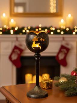 ELARE - Christmas Reindeer Candle Holder Metal Tealight Stand