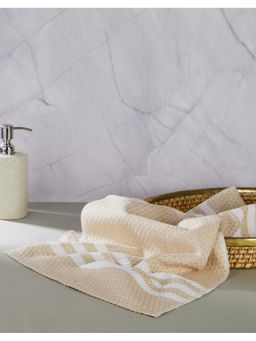 Fabindia - Beige Cotton Honeycomb Hand Towel (L)