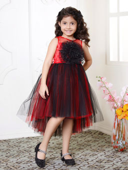 Toy Balloon Kids - Black Hi Low Girls Party Wear Dress