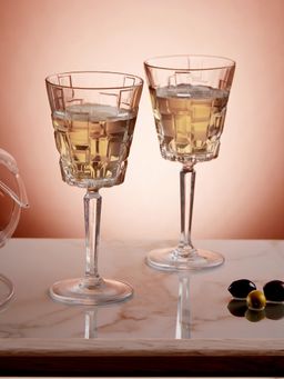 Trovea's - Timeless Crystal Wine Goblet - Italian Crystal - Set of 2, 280 ml