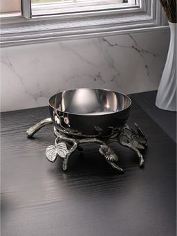 Trovea's - Blossom Serving Bowl- Silver