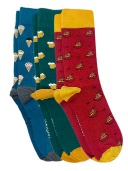 Mint & Oak - Giftbox of 3 - Drink up Socks for Men