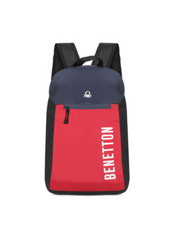 United Colors of Benetton - Coronet Unisex Polyester Non Laptop Backpack Red & Navy Blue (M)