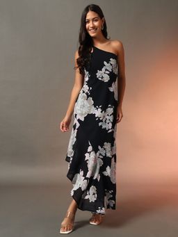 Trend Arrest - Women Black Floral Maxi Dress