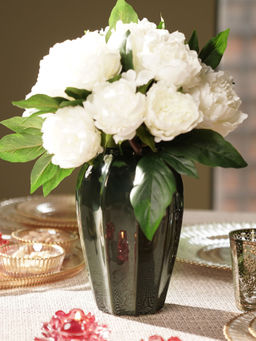 Pure Home + Living - Dark Green Glazed Ceramic Vase