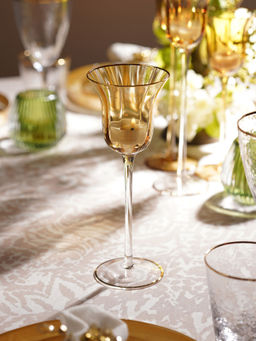 Pure Home + Living - Gold Stem Candle Holder with Gold Rim