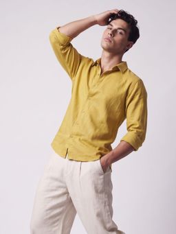 NISHORAMA - Yellow Solid Shirt