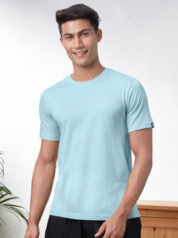 The Souled Store - Solids Sky Blue T-shirt For Mens