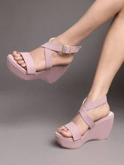 DENILL - Purple Synthetic Leather Heels