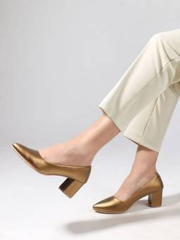 DENILL - Copper Synthetic Leather Heels