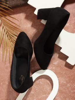 DENILL - Black Suede Heels for Women
