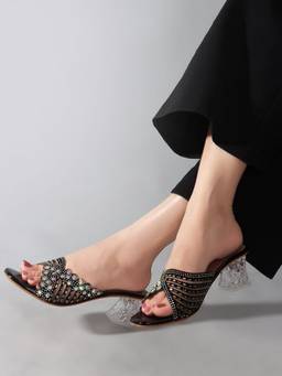 DENILL - Black Synthetic Heels for Women