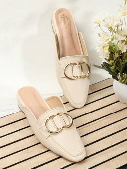 DENILL - Beige Synthetic Heels