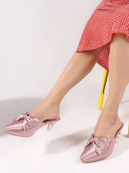 DENILL - Pink Synthetic Leather Heels
