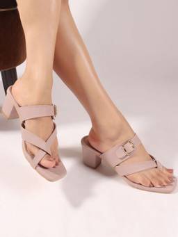 DENILL - Pink Synthetic Leather Heels for Women