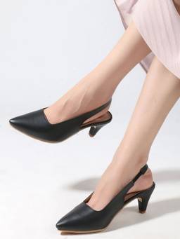 DENILL - Black Synthetic Leather Heels for Women