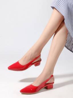 DENILL - Red Patent Leather Heels for Women