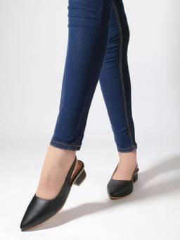 DENILL - Black Synthetic Leather Heels for Women
