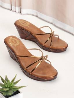 DENILL - Copper Synthetic Leather Heels