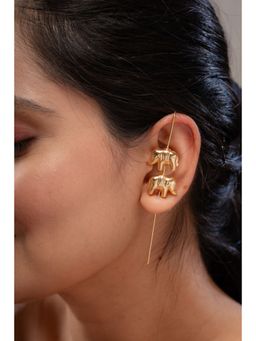 AARSEE OFFICIAL - Anti-Tarnish 22Kt Gold-Plated Gaj Needle Earcuff-Single