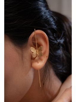 AARSEE OFFICIAL - Anti-Tarnish 22Kt Gold-Plated Flutter Needle Earcuff-Single