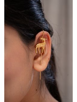 AARSEE OFFICIAL - Anti-Tarnish 22Kt Gold-Plated Antler Needle Earcuff-Single