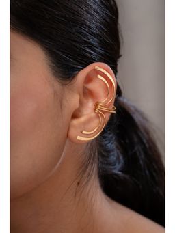 AARSEE OFFICIAL - Anti-Tarnish 22Kt Gold-Plated Statement Earcuff Bugaadi-Single