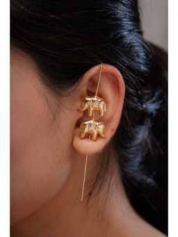 AARSEE OFFICIAL - Anti-Tarnish 22Kt Gold-Plated Gaj Needle Earrings