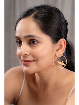 AARSEE OFFICIAL - Anti-Tarnish 22Kt Gold-Plated Aero Hoops