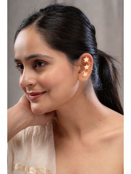 AARSEE OFFICIAL - Anti-Tarnish 22Kt Gold-Plated Stellar Bugaadi-Pair Earrings