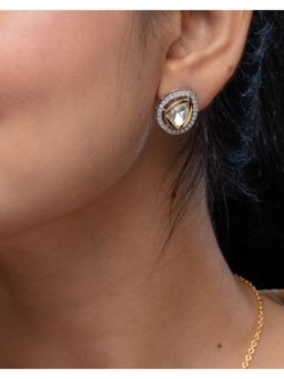 AARSEE OFFICIAL - Silver Drop Polki Studs