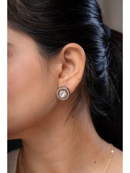 AARSEE OFFICIAL - Silver Oval Polki Studs