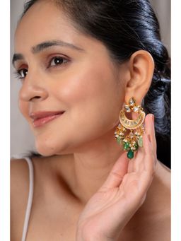 AARSEE OFFICIAL - Green Haryali Kundan Earrings