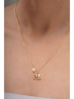 AARSEE OFFICIAL - Anti-Tarnish 22Kt Gold-Plated Elephant Pendant