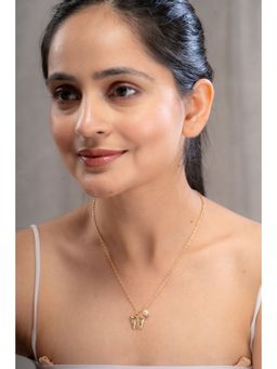 AARSEE OFFICIAL - Anti-Tarnish 22Kt Gold-Plated Flutter Pendant