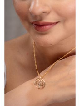 AARSEE OFFICIAL - Anti-Tarnish 22Kt Gold-Plated Bodhi Tree Pendant