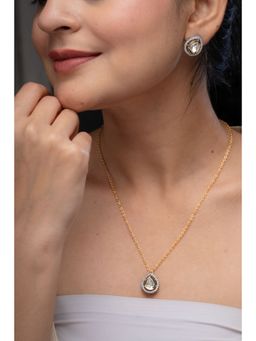 AARSEE OFFICIAL - Drop Polki Pendant Set