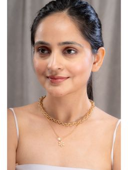 AARSEE OFFICIAL - Anti-Tarnish 22Kt Gold-Plated Snowflake Stackable Necklace