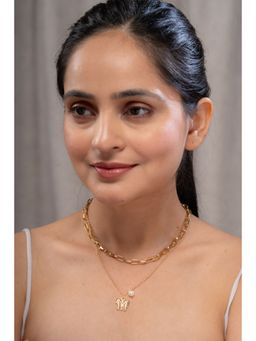 AARSEE OFFICIAL - Anti-Tarnish 22Kt Gold-Plated Flutter Stackable Necklace