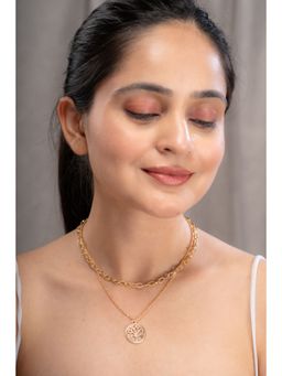AARSEE OFFICIAL - Anti-Tarnish 22Kt Gold-Plated Bodhi Tree Stackable Necklace