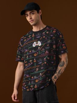 The Souled Store - Official Oversized T-Shirt Level-Up Men Oversized T-Shirt