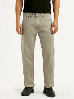 Levi's - Men's 505 Grey Solid/Plain Mid Waist Jeans