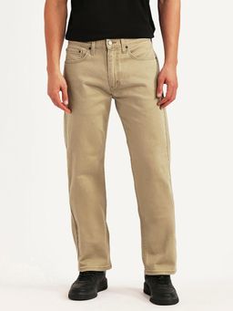 Levi's - Men's 541 Brown Solid/Plain Mid Waist Jeans