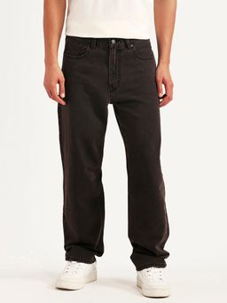 Levi's - Men's 568 Brown Solid/Plain Mid Waist Jeans