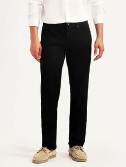 Levi's - Men's 511 Black Solid/Plain Mid Waist Jeans