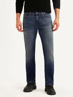 Levi's - Men's 511 Blue Solid/Plain Mid Waist Jeans