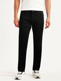 Levi's - Men's 511 Black Solid/Plain Mid Waist Jeans