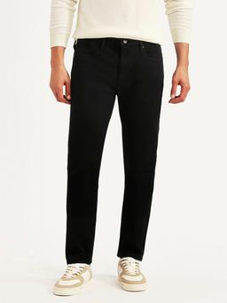 Levi's - Men's 512 Black Solid/Plain Mid Waist Jeans